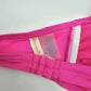 Red Camel Pink Laser Cut Flower Ruffle Padded Bikini Top Swimwear Small