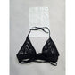Black Lace Whimsygoth Dark Romance Tie Sheer Wrap Bralette Medium