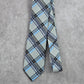 Perry Ellis Portfolio Striped Blue Gray Tartan Plaid Executive Neck Tie Men's