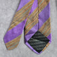 Missoni Cravatte Purple Executive Stripe Geometric Italy Silk Neck Tie Men's