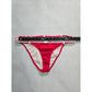 Venus Red Buckle Belt Stripes Swimsuit Beach Resort Vacation Bikini Bottoms 14