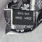 Beau Brummel Black Silver Gray Floral Stripe Silk Executive Neck Tie Men's