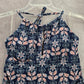 New Directions Blue Floral Padded Halter Swimwear Tankini Tank Top Medium M