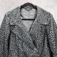 Alex Marie Black Gray Executive Jacket Coat Formal Animal Print Medium