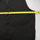 Umo Lorenzo Black 4 Button Stripe Welt Point Waistcoat Tuxedo Suit Vest L 46R