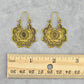 Zara Gold Hoop Floral Leaf Bohemian Hook Fashion Jewelry Earrings NWT JB2-80