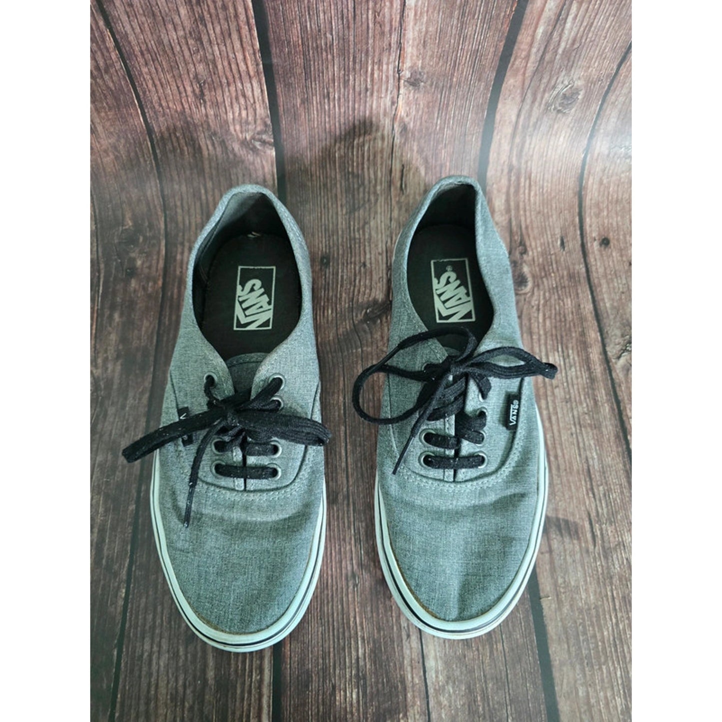 Gray Vans Era Off the Wall Classic Top Canvas Sneakers Mens Shoes 7.5