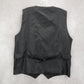 Black 5 Button Welt Pocket Point Waistcoat Formal Preppy Tuxedo Suit Vest L 44R