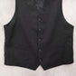 Pronto Uomo Black 5 Button Stripe Point Waistcoat Tuxedo Suit Vest Large 42R