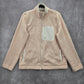 Pink Zipper Long Sleeve Fleece Sweater Coat Jacket Medium