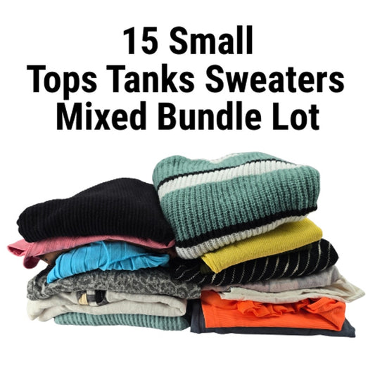 Lot of 15 Womens Tops Sweaters Tanks Random Mixed Bundle of 15 S Small