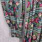 Rock & Roll Cowgirl Long Sleeve Black Floral Knee Length Western Dress Medium