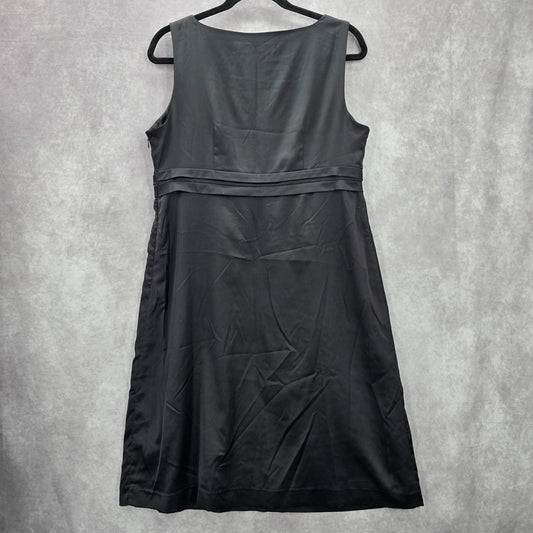 George by Mark Eisen Black Knee Length Sleeveless Flare Buckle Formal Dress 12