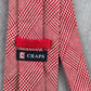 Chaps Red White Stripe Executive Geometric Plaid Tartan 100% Silk Men's Neck Tie