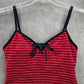 Baltex Red Stripe Padded Swimwear Tankini Tank Top Medium M 8
