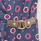 Michael Kors Purple Wrap Floral Sleeveless Knee Length Buckle Dress Medium