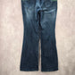 049. Authentic Femme Blue Bootcut Straight Flare Denim Pants Jeans 14