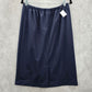 Leslie Fay Blue Knee Length Slit Stretch Executive Skirt Plus 14