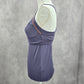 Lucky In Love Purple Crisscross Activewear Racerback Tank Tom Small