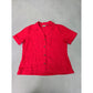 Chico's Red 100% Linen Button Up Top Large Size 2
