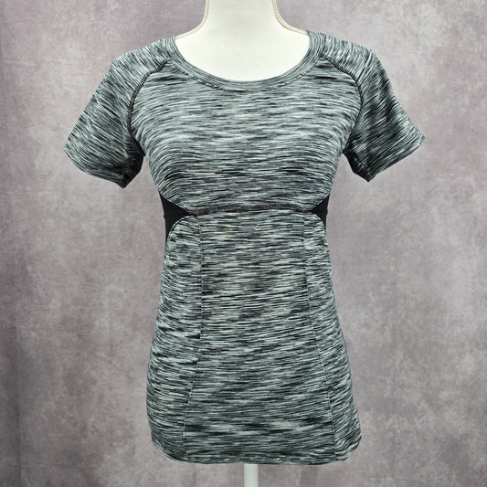 Soybu Gray Black Activewear Sportswear Performance Tshirt Top Extra Small XS