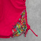 Athleta Pink Floral Scrunch Tie Padded Swimwear Tankini Tank Top Medium 34 B/C