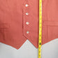 Orange 4 Button Point Red Welt Pocket Waistcoat Formal Tuxedo Suit Vest 48R