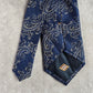 Joseph Abboud Royal Blue Gold Floral Paisley Executive Silk Neck Tie Men's