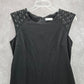 Calvin Klein Black Silver Beaded Knee Length Stretchy Dress Large 12