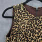 Michael Kors Brown Animal Print Knee Length Sleeveless Flare Pleat Dress 4