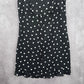 Apostrophe Black White Polka Dot Sleeveless Knee Length Retro Boho Dress 12