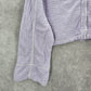 7 for all Mankind Purple Long Sleeve Stitched Crop Button Cotton Top Medium