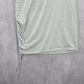 Ultra Flirt Gray Short Sleeve Y2K Retro Bodycon Club Knee Length Dress Large