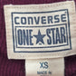 Converse Purple Button Down Long Sleeve Cotton Blouse Top Shirt XS