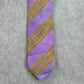 Missoni Cravatte Purple Executive Stripe Geometric Italy Silk Neck Tie Men's