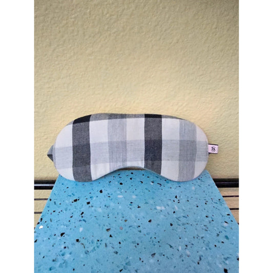 Victoria's Secret Gray Plaid Restful Sleep Blackout Eye Masks OSFM