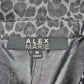 Alex Marie Black Gray Executive Jacket Coat Formal Animal Print Medium