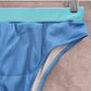 Shein Blue Ribbed Stripe Bikini Bottoms Swimwear Swimsuit Small
