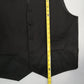 Umo Lorenzo Black 4 Button Stripe Welt Point Waistcoat Tuxedo Suit Vest L 46R