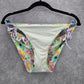 Victoria Secret White Floral Ruffle String Tie Bikini Bottom Swimwear Large