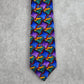 J. Garcia Purple Swirl Geometric Abstract Silk Neck Tie Men's