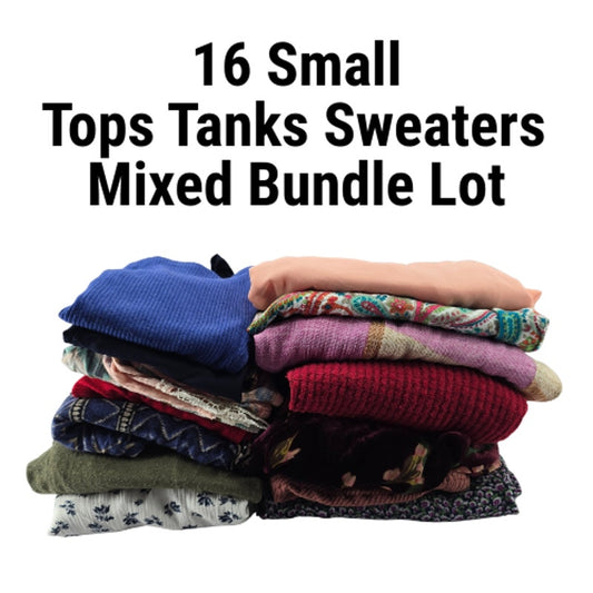 Lot of 16 Womens Tops Sweaters Tanks Random Mixed Bundle of 16 S Small
