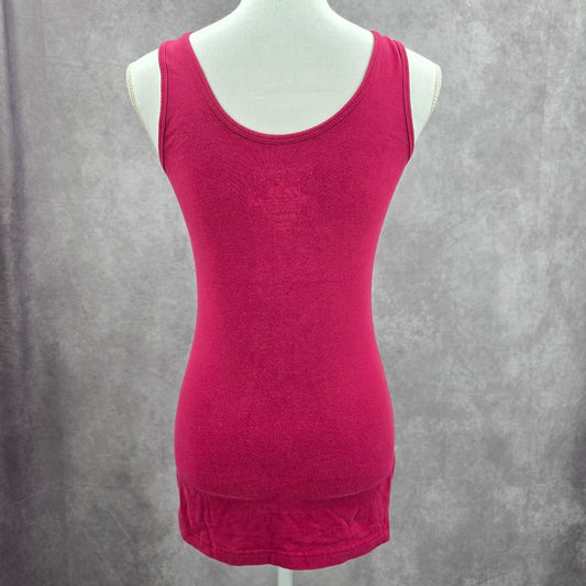 Maurices Pink Sleeveless Long Cami Cotton Tank Top Small