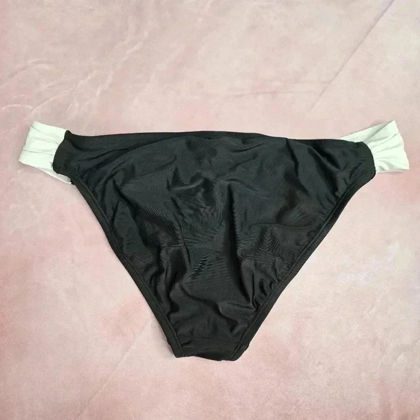 Jessica Simpson Black White Bikini Bottom Swimwear Size Large