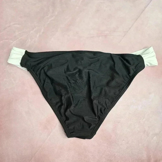 Jessica Simpson Black White Bikini Bottom Swimwear Size Large