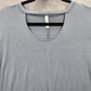 053. Yee Gray Short Sleeve Flare Cutout Casual Top Small