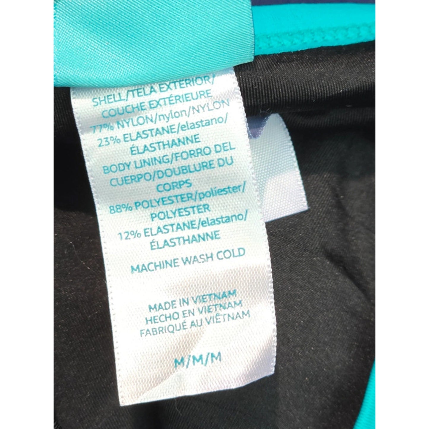 Costal Blue Navy Blue/Green Strapy Tank Top Medium