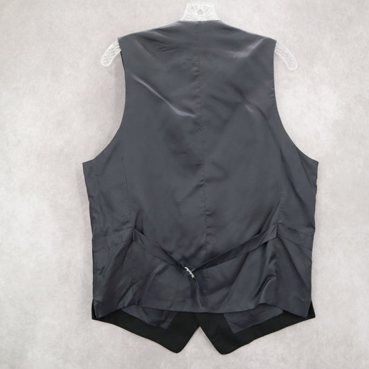 Joseph Abboud Black 5 Button Point Welt Pocket Waistcoat Tuxedo Suit Vest M 42R