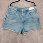 Arizona Jeans Co Blue Hi Rise Button Jeans Cotton Denim Pants Shorts Plus 19