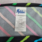 Malibu Dream Girl Black Red Pink Stripe Cheeky Bikini Bottom Swimwear Medium
